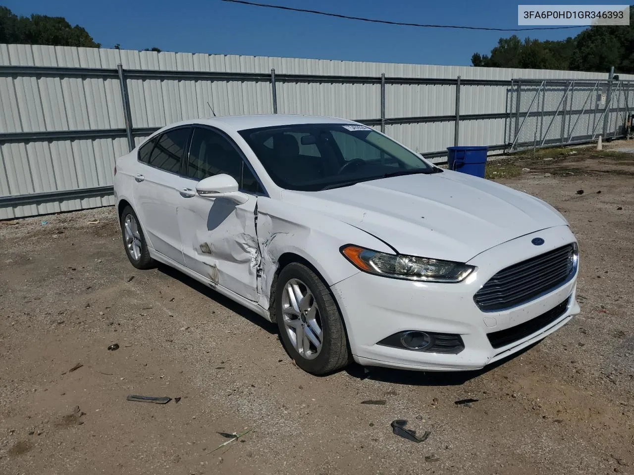 3FA6P0HD1GR346393 2016 Ford Fusion Se