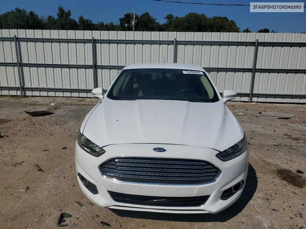 3FA6P0HD1GR346393 2016 Ford Fusion Se