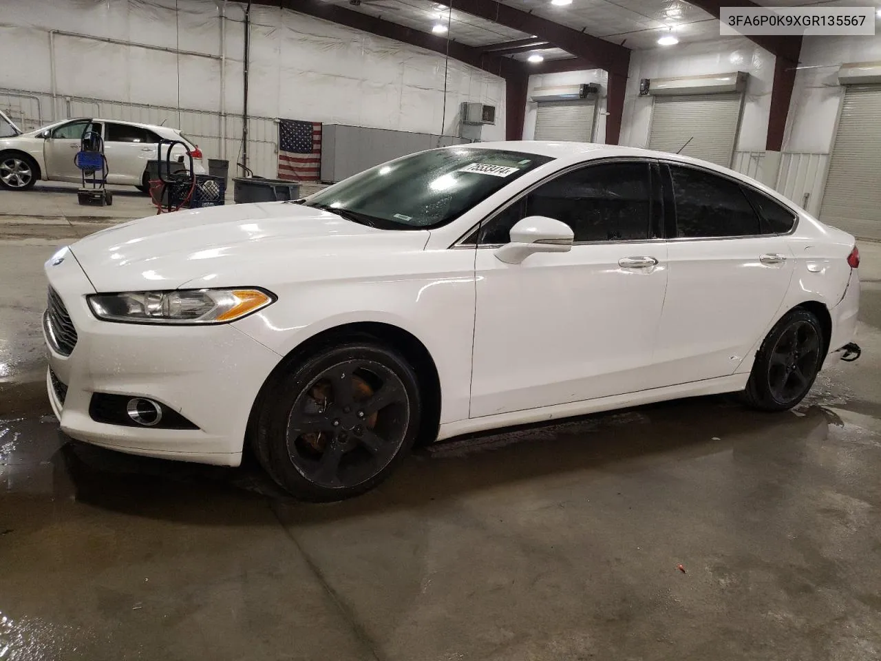 2016 Ford Fusion Titanium VIN: 3FA6P0K9XGR135567 Lot: 75533414