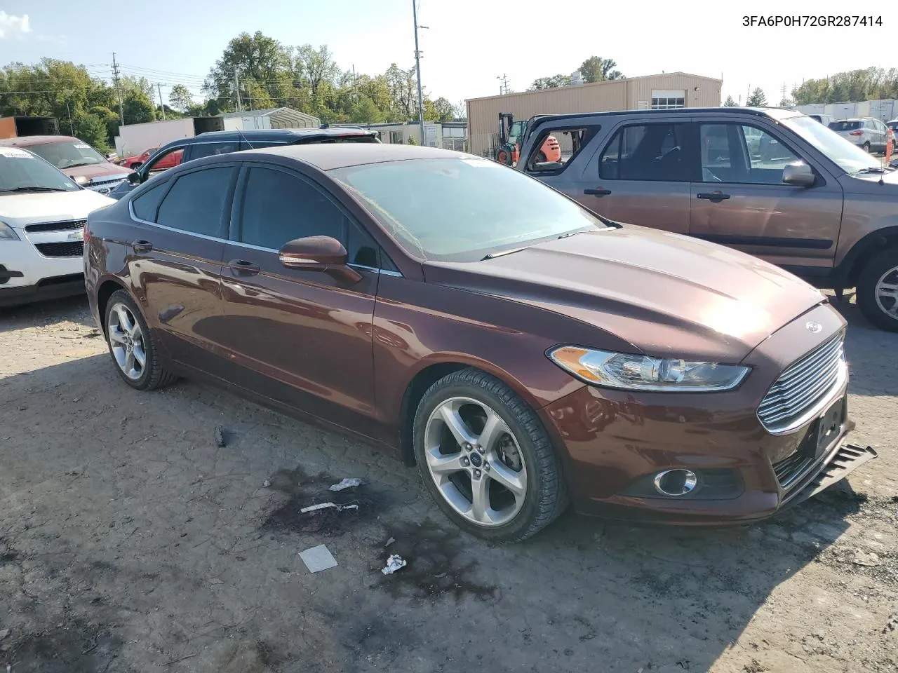 2016 Ford Fusion Se VIN: 3FA6P0H72GR287414 Lot: 75902574