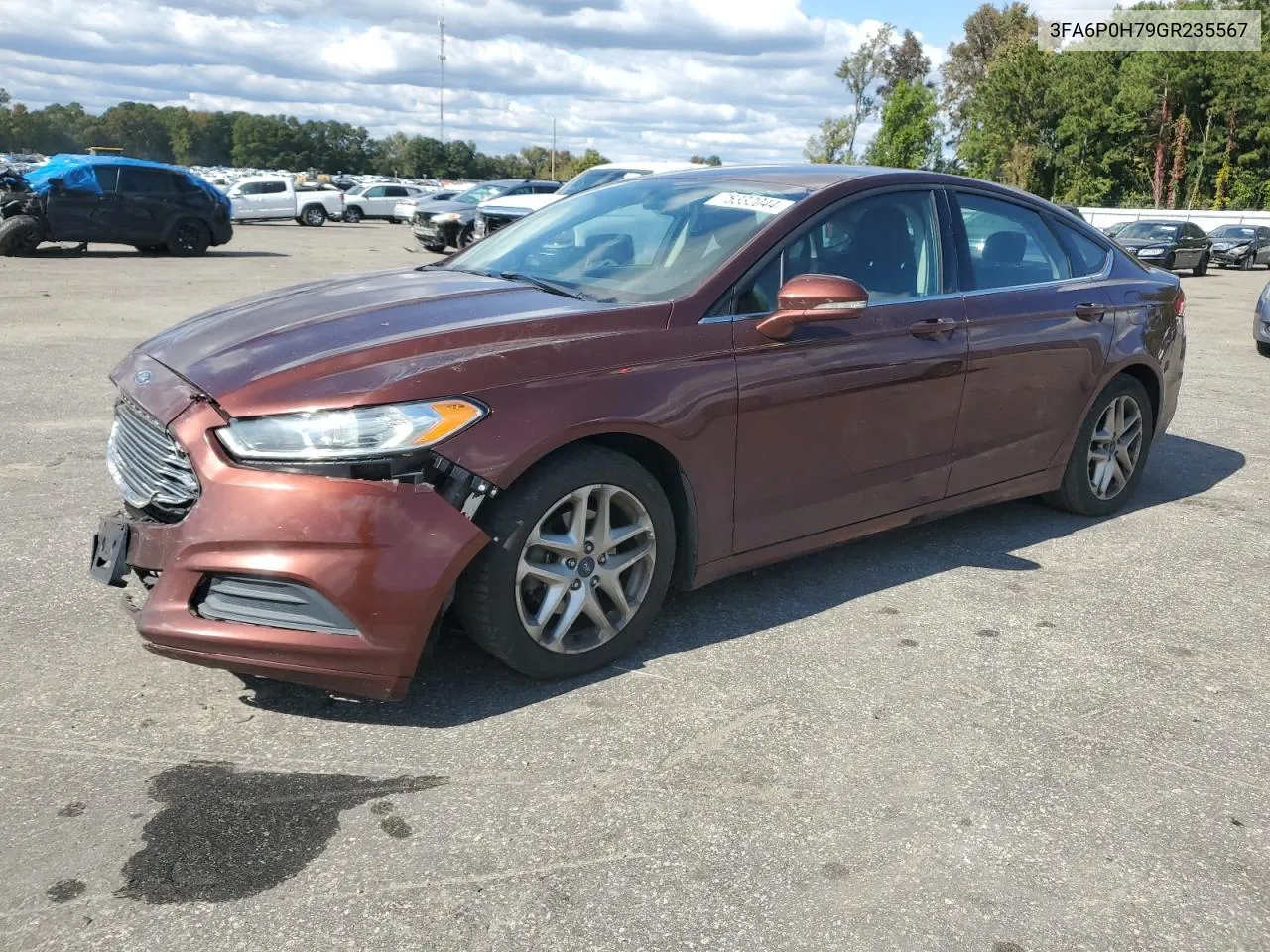 2016 Ford Fusion Se VIN: 3FA6P0H79GR235567 Lot: 76332044