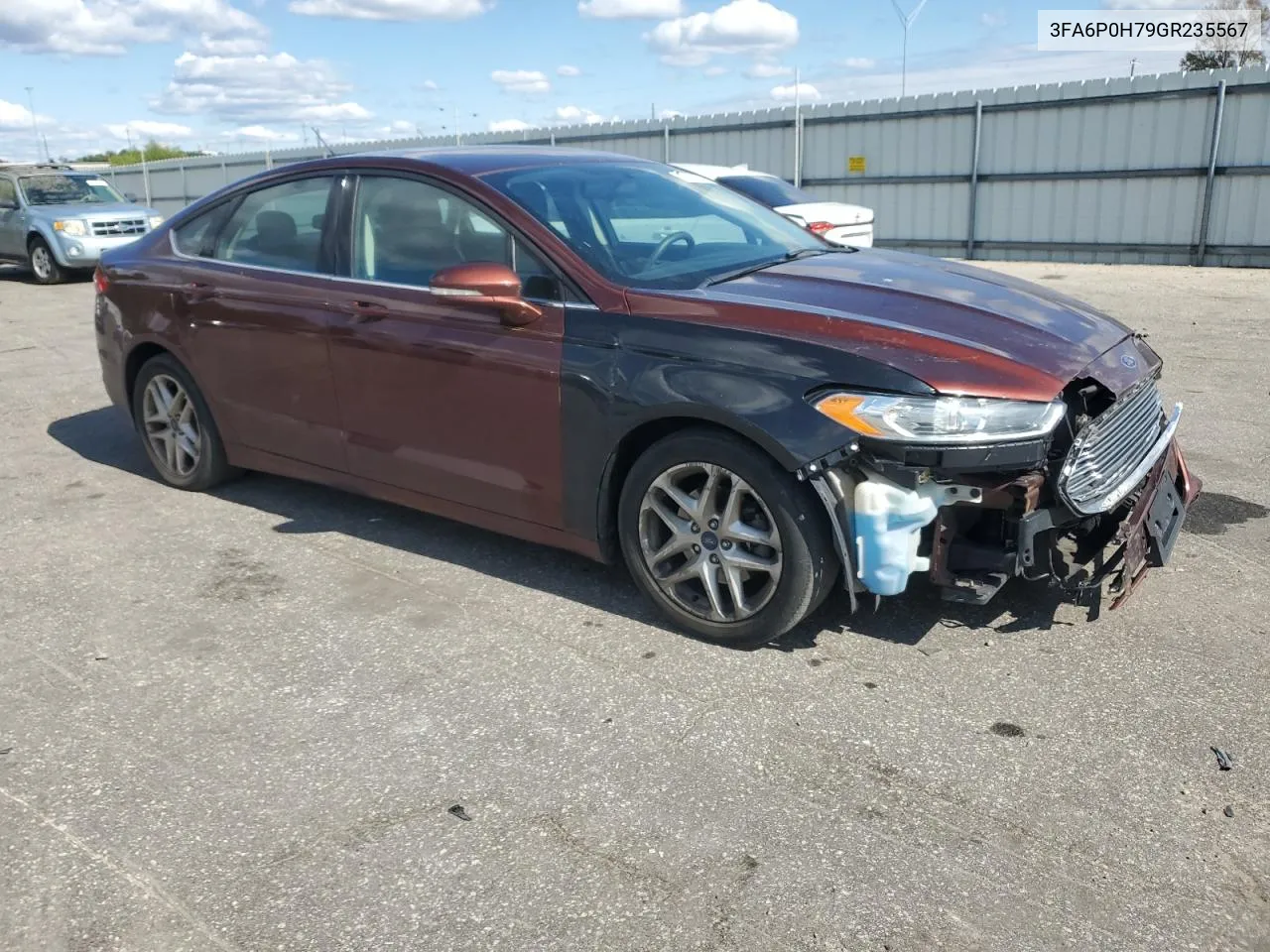 2016 Ford Fusion Se VIN: 3FA6P0H79GR235567 Lot: 76332044