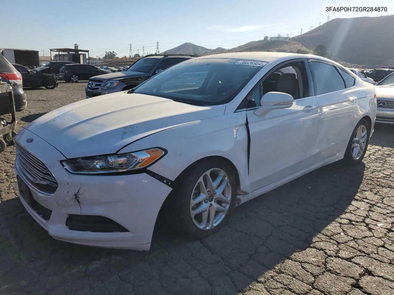 2016 Ford Fusion Se VIN: 3FA6P0H72GR284870 Lot: 76626984