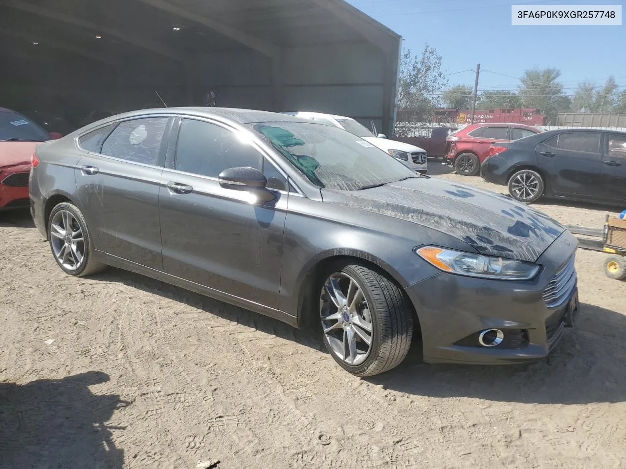 2016 Ford Fusion Titanium VIN: 3FA6P0K9XGR257748 Lot: 76931144