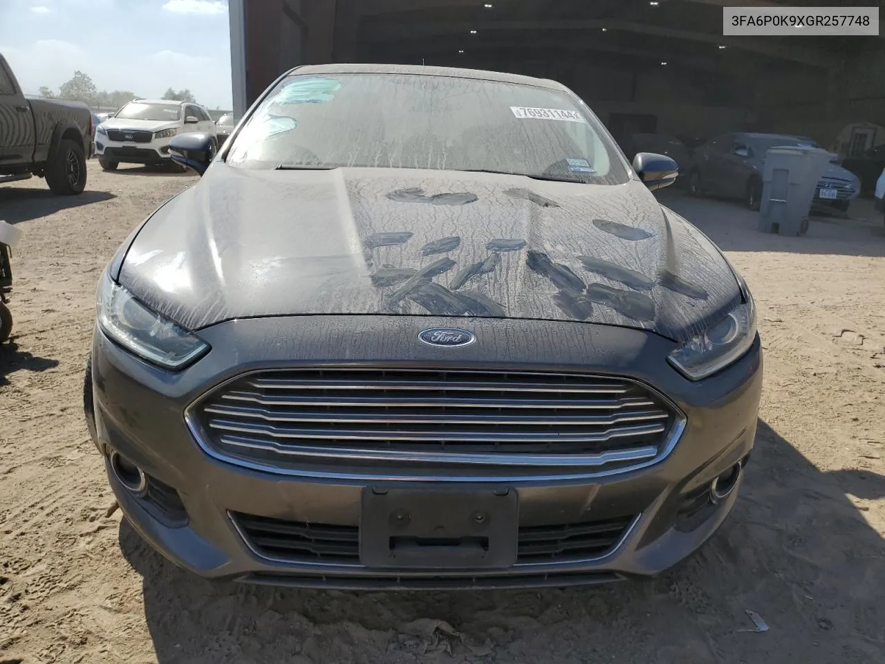 2016 Ford Fusion Titanium VIN: 3FA6P0K9XGR257748 Lot: 76931144