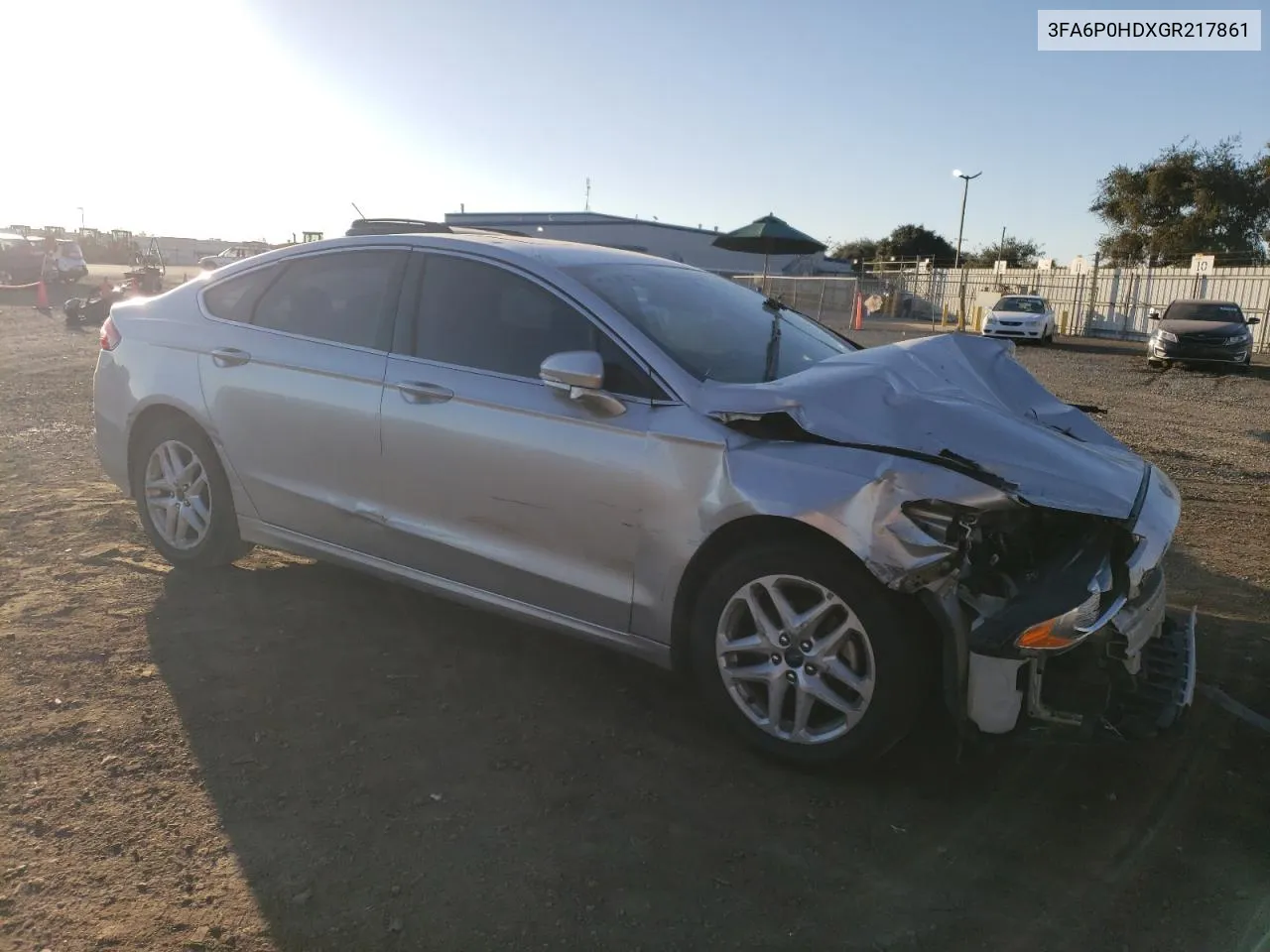 2016 Ford Fusion Se VIN: 3FA6P0HDXGR217861 Lot: 77232214