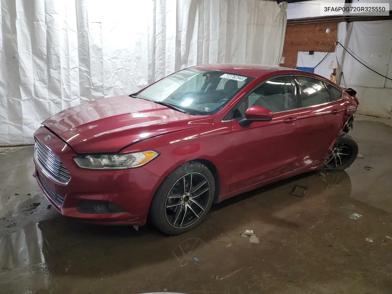 2016 Ford Fusion S VIN: 3FA6P0G72GR325550 Lot: 77278294