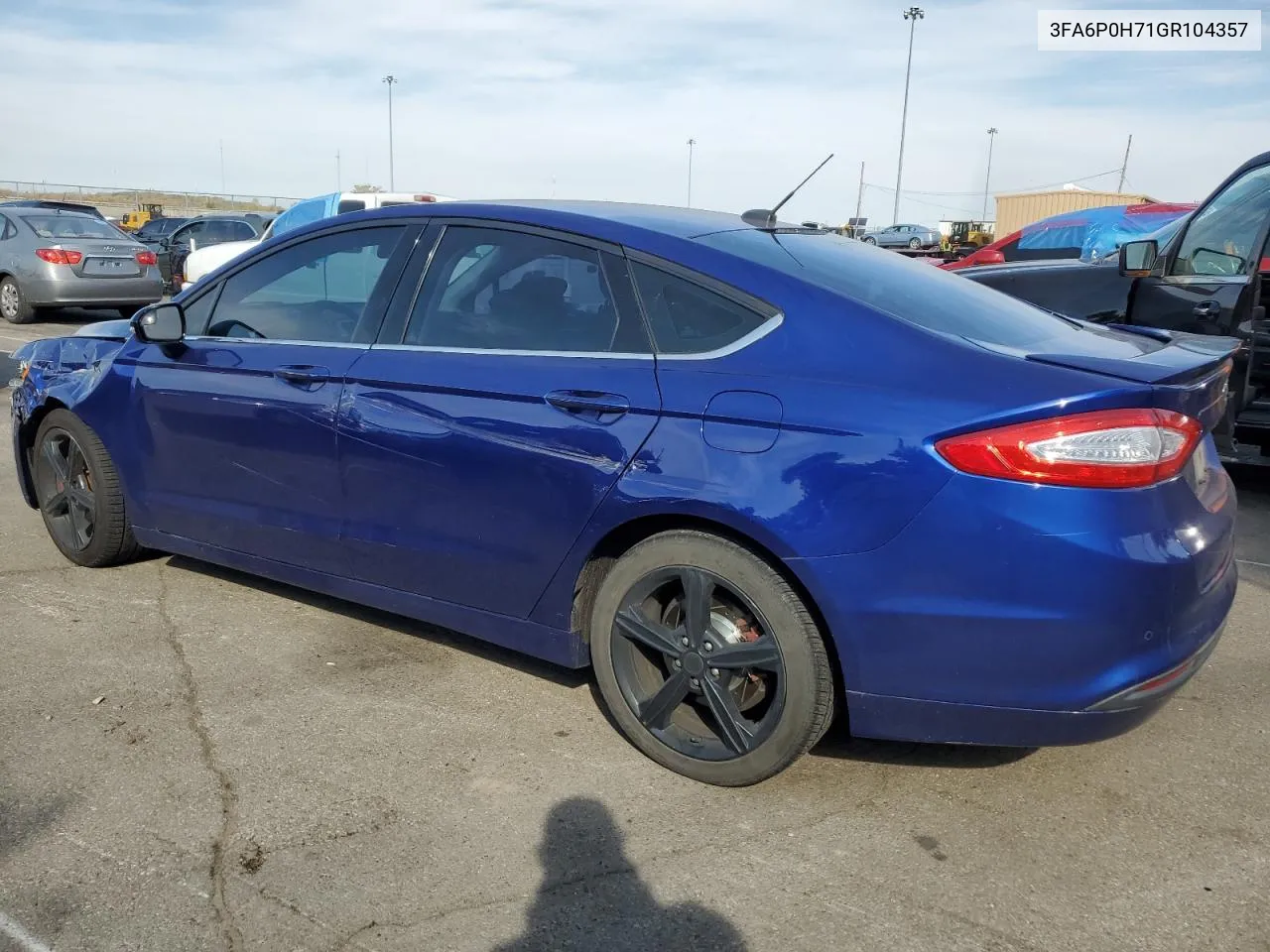 2016 Ford Fusion Se VIN: 3FA6P0H71GR104357 Lot: 77594044