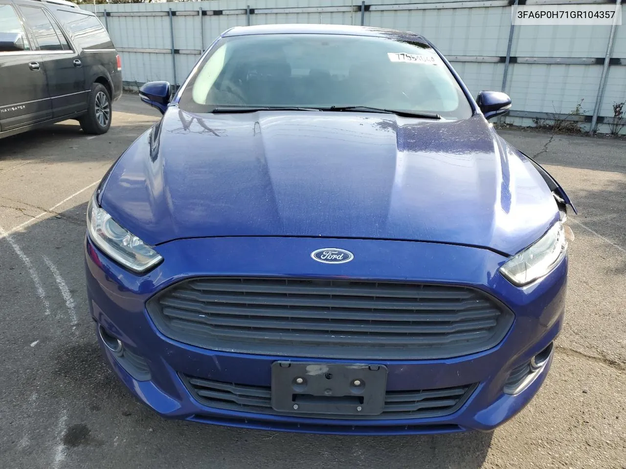 2016 Ford Fusion Se VIN: 3FA6P0H71GR104357 Lot: 77594044