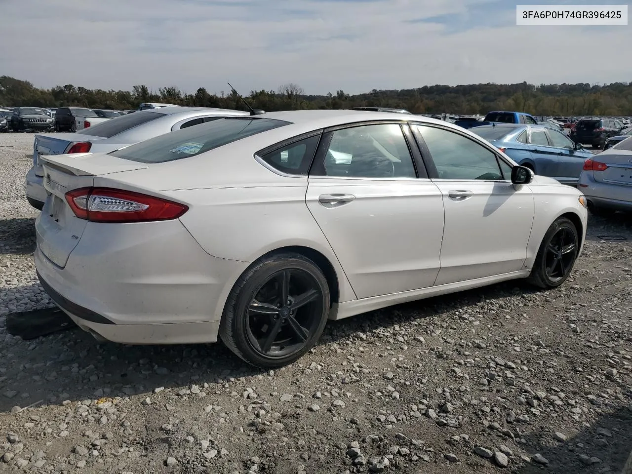 2016 Ford Fusion Se VIN: 3FA6P0H74GR396425 Lot: 77661764