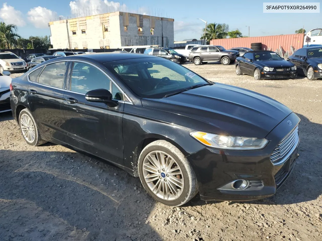 2016 Ford Fusion Se VIN: 3FA6P0T9XGR264990 Lot: 77706134