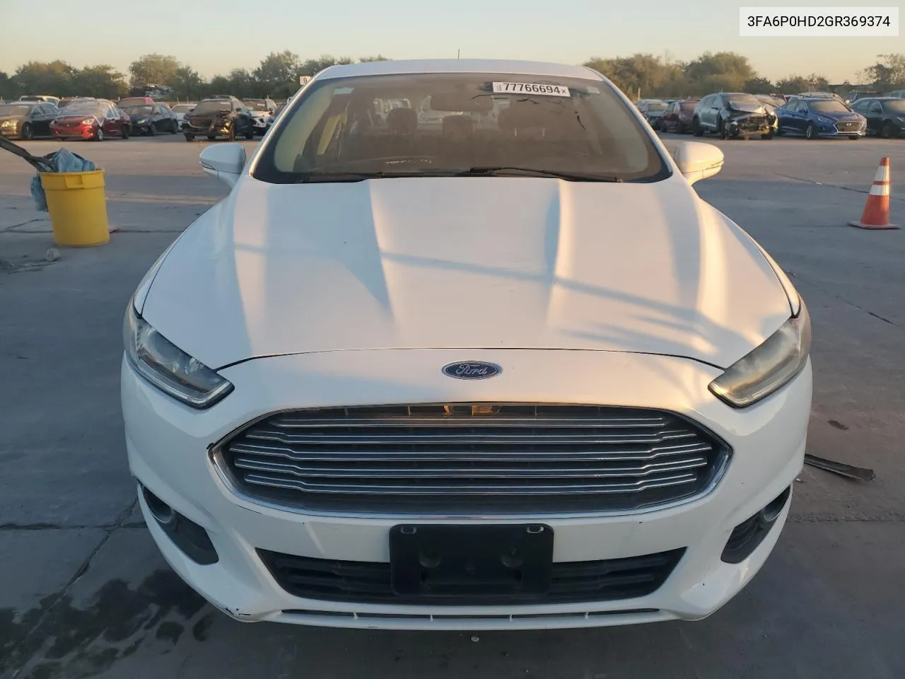 2016 Ford Fusion Se VIN: 3FA6P0HD2GR369374 Lot: 77766694