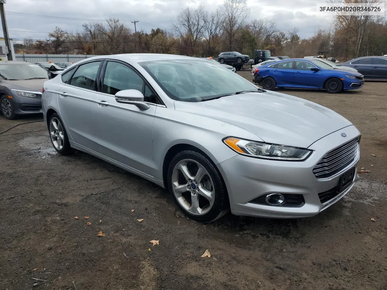 2016 Ford Fusion Se VIN: 3FA6P0HD2GR346726 Lot: 77769084