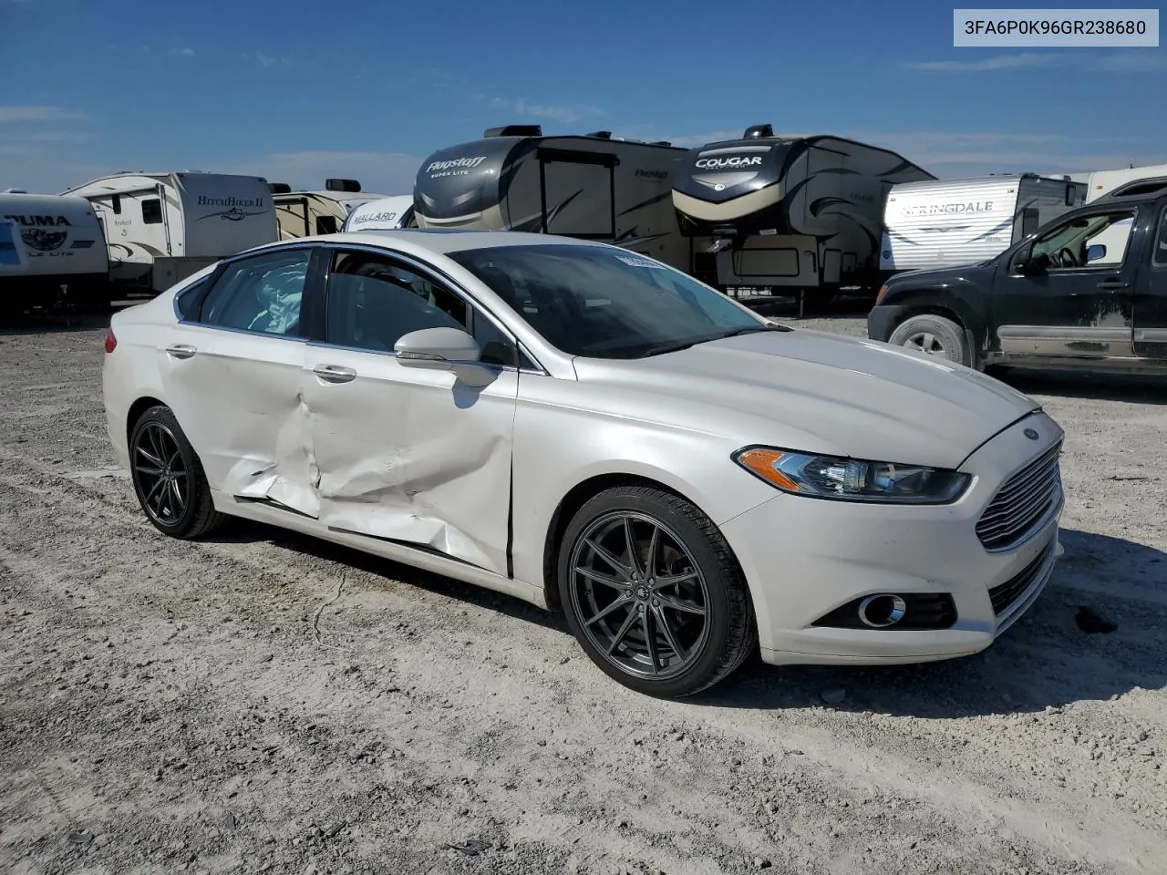 2016 Ford Fusion Titanium VIN: 3FA6P0K96GR238680 Lot: 77824484