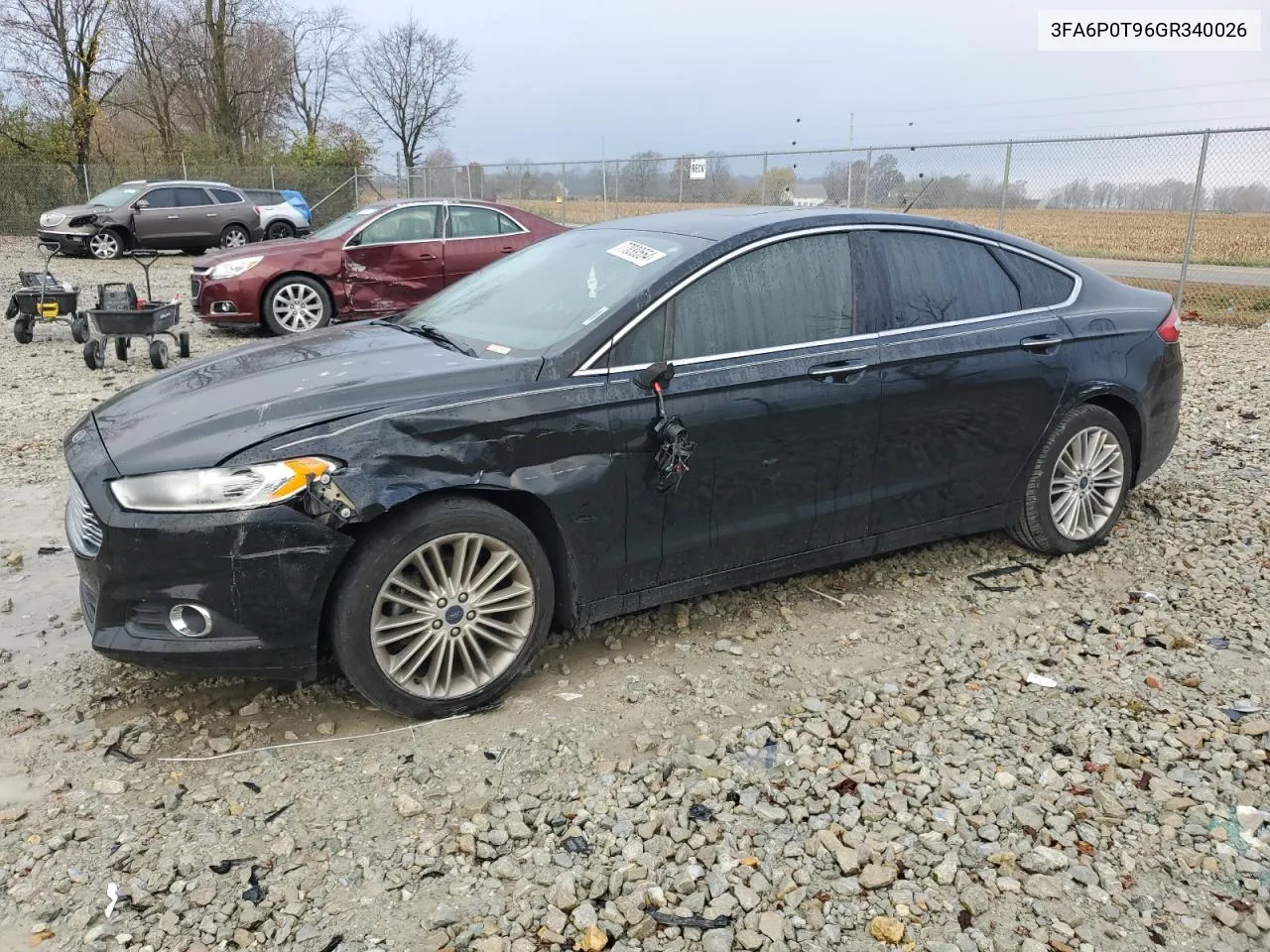 2016 Ford Fusion Se VIN: 3FA6P0T96GR340026 Lot: 77839554