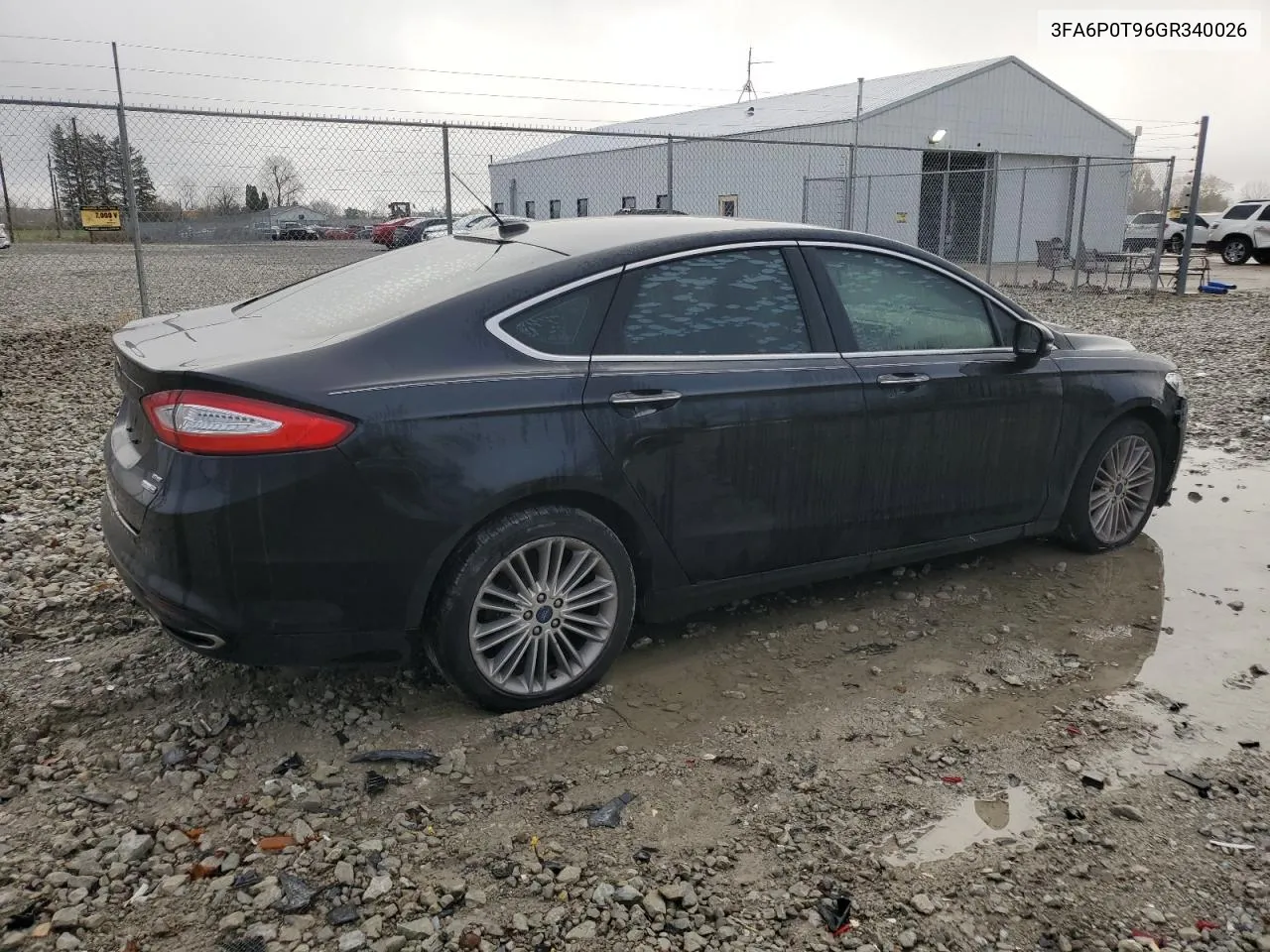 2016 Ford Fusion Se VIN: 3FA6P0T96GR340026 Lot: 77839554