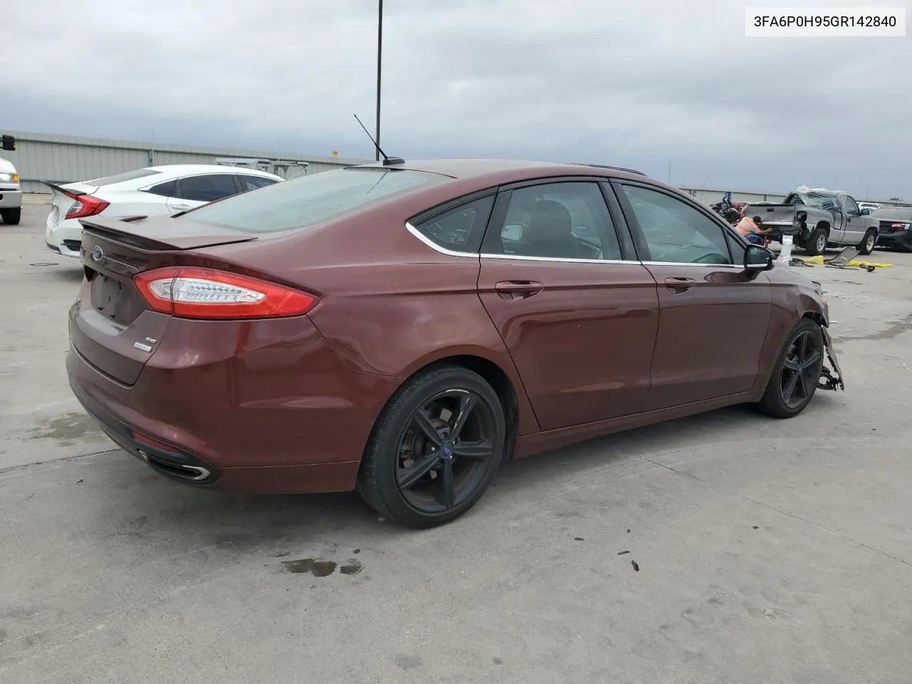 2016 Ford Fusion Se VIN: 3FA6P0H95GR142840 Lot: 77854234