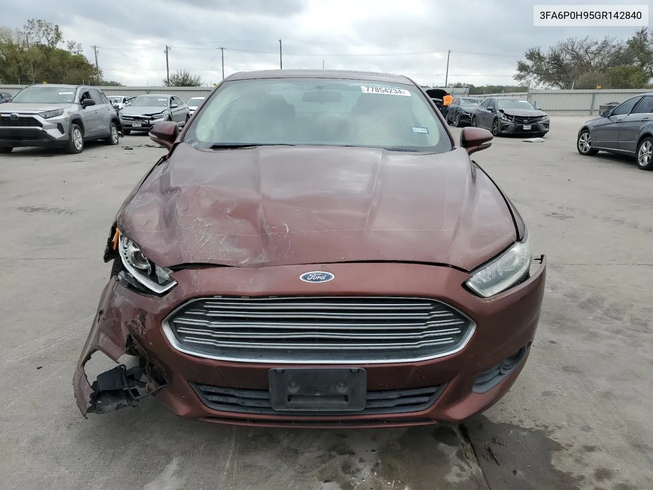 2016 Ford Fusion Se VIN: 3FA6P0H95GR142840 Lot: 77854234