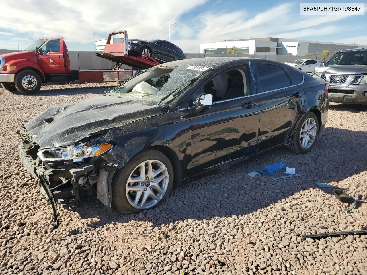 2016 Ford Fusion Se VIN: 3FA6P0H71GR193847 Lot: 77904074