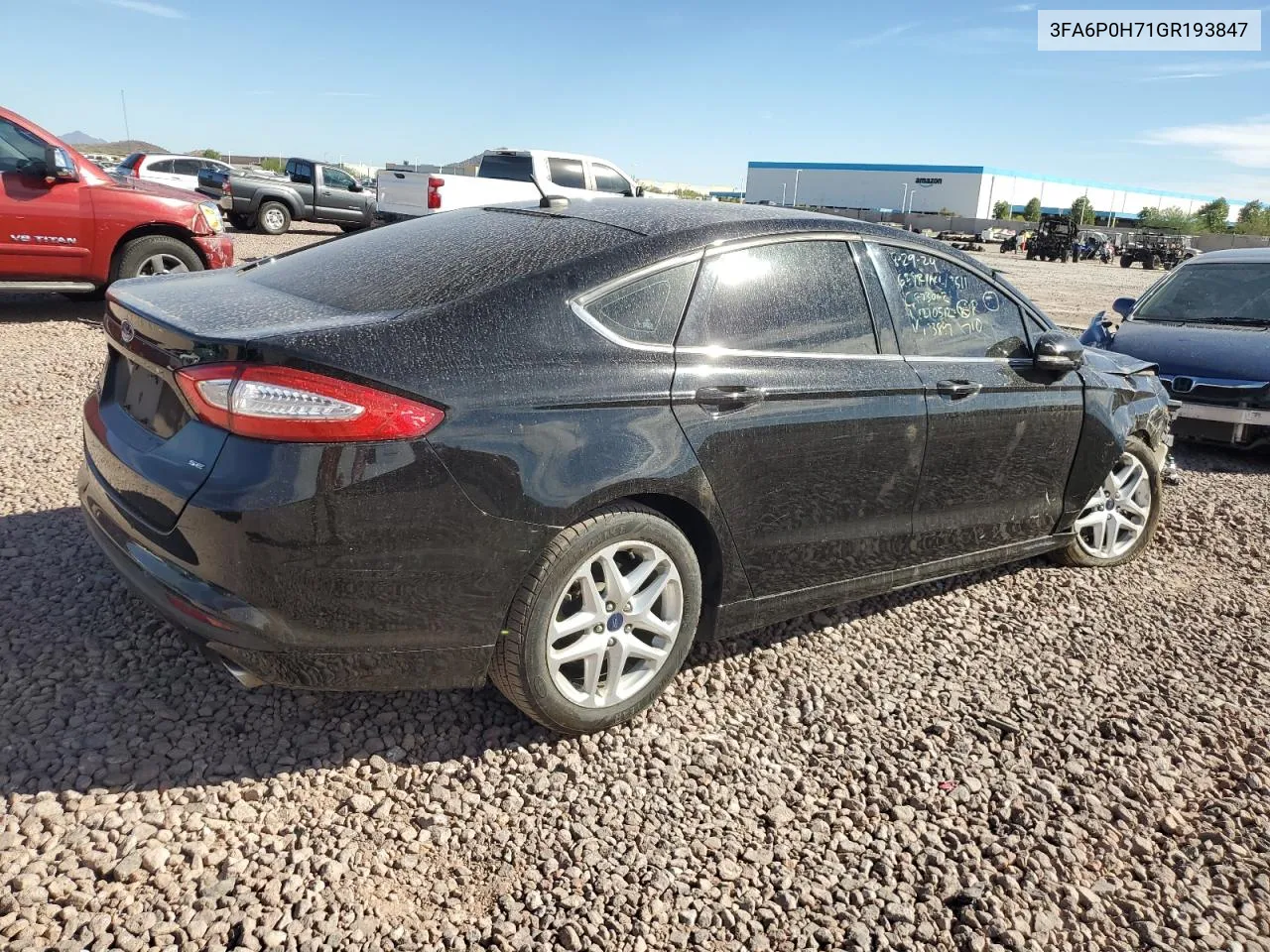 2016 Ford Fusion Se VIN: 3FA6P0H71GR193847 Lot: 77904074