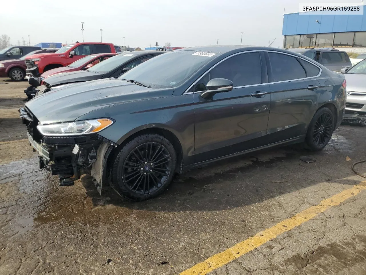 2016 Ford Fusion Se VIN: 3FA6P0H96GR159288 Lot: 77999664