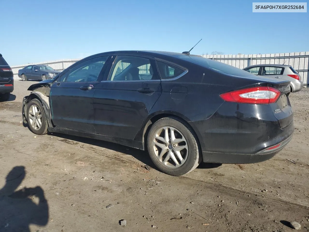 2016 Ford Fusion Se VIN: 3FA6P0H7XGR252684 Lot: 78124814