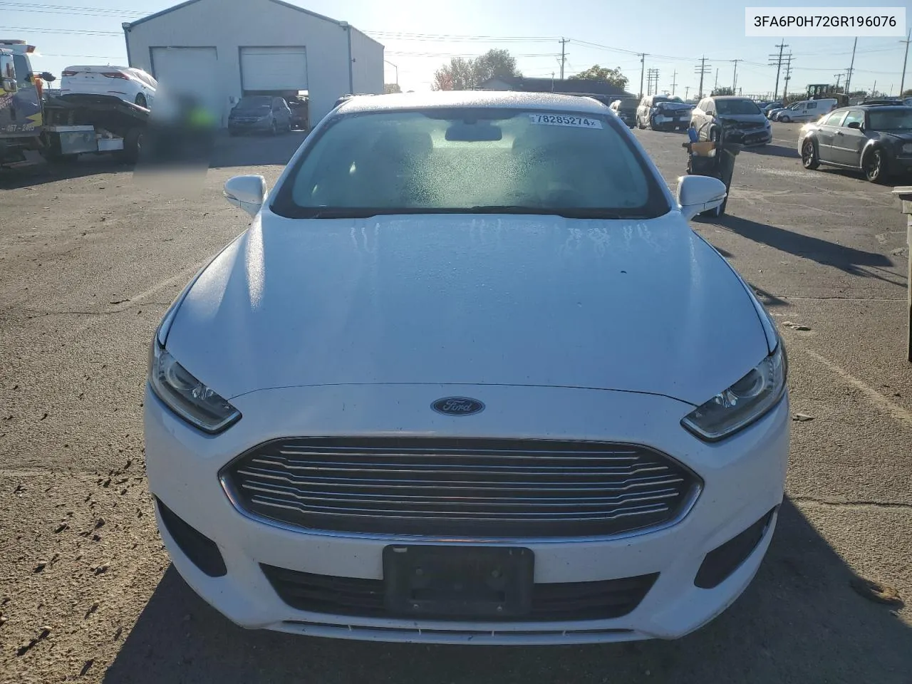 2016 Ford Fusion Se VIN: 3FA6P0H72GR196076 Lot: 78285274