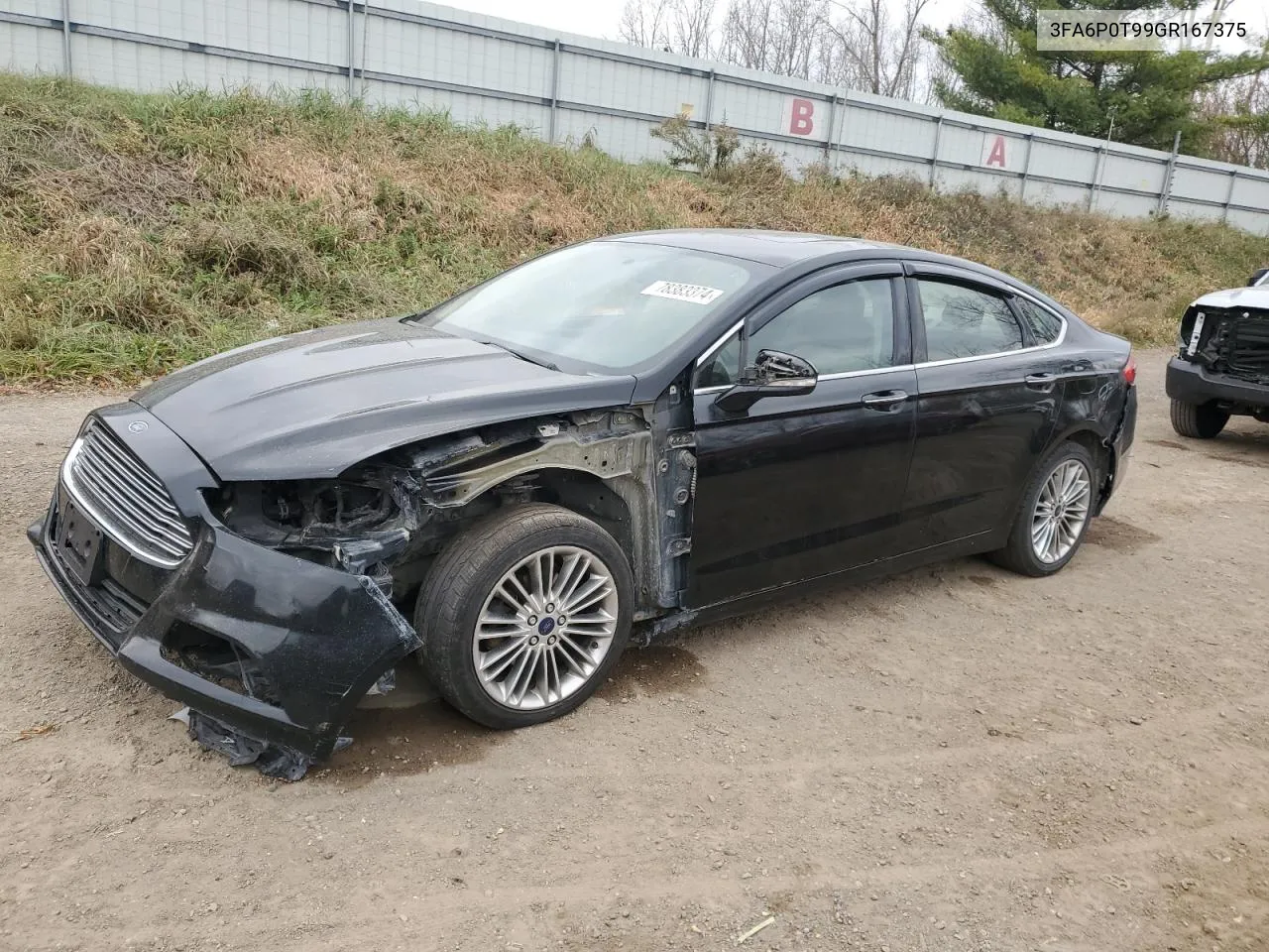 2016 Ford Fusion Se VIN: 3FA6P0T99GR167375 Lot: 78383374