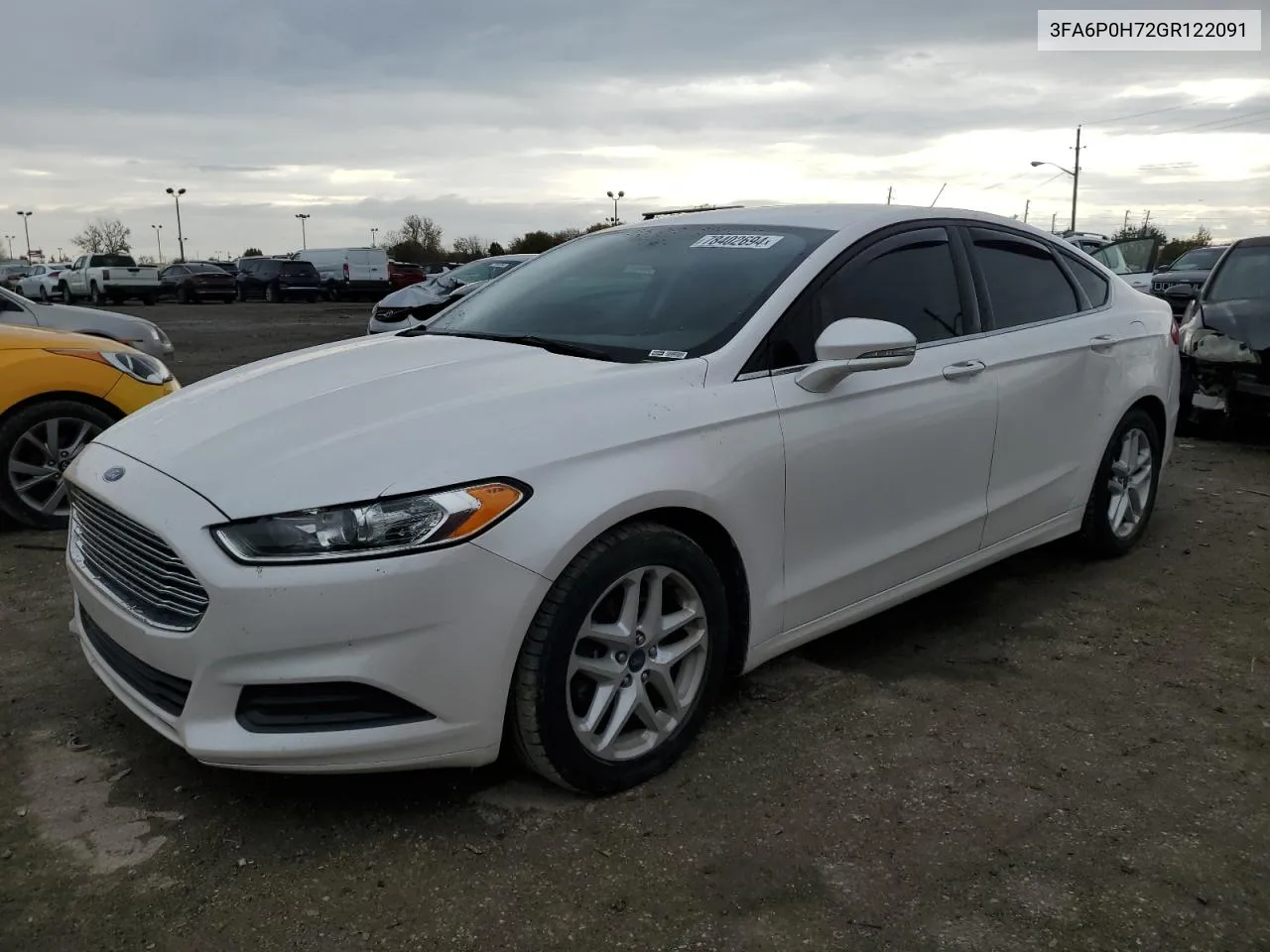 2016 Ford Fusion Se VIN: 3FA6P0H72GR122091 Lot: 78402694