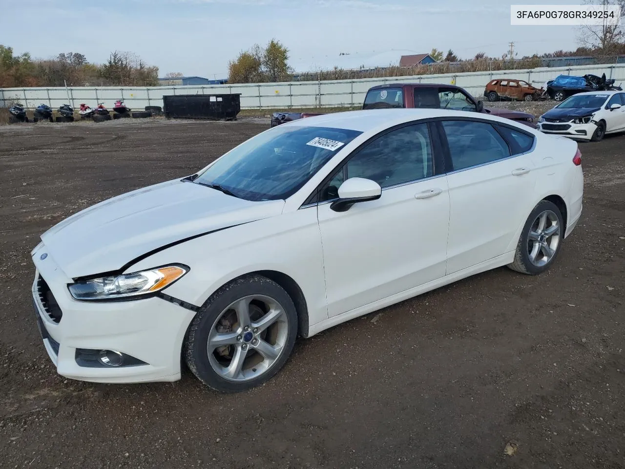 2016 Ford Fusion S VIN: 3FA6P0G78GR349254 Lot: 78405024