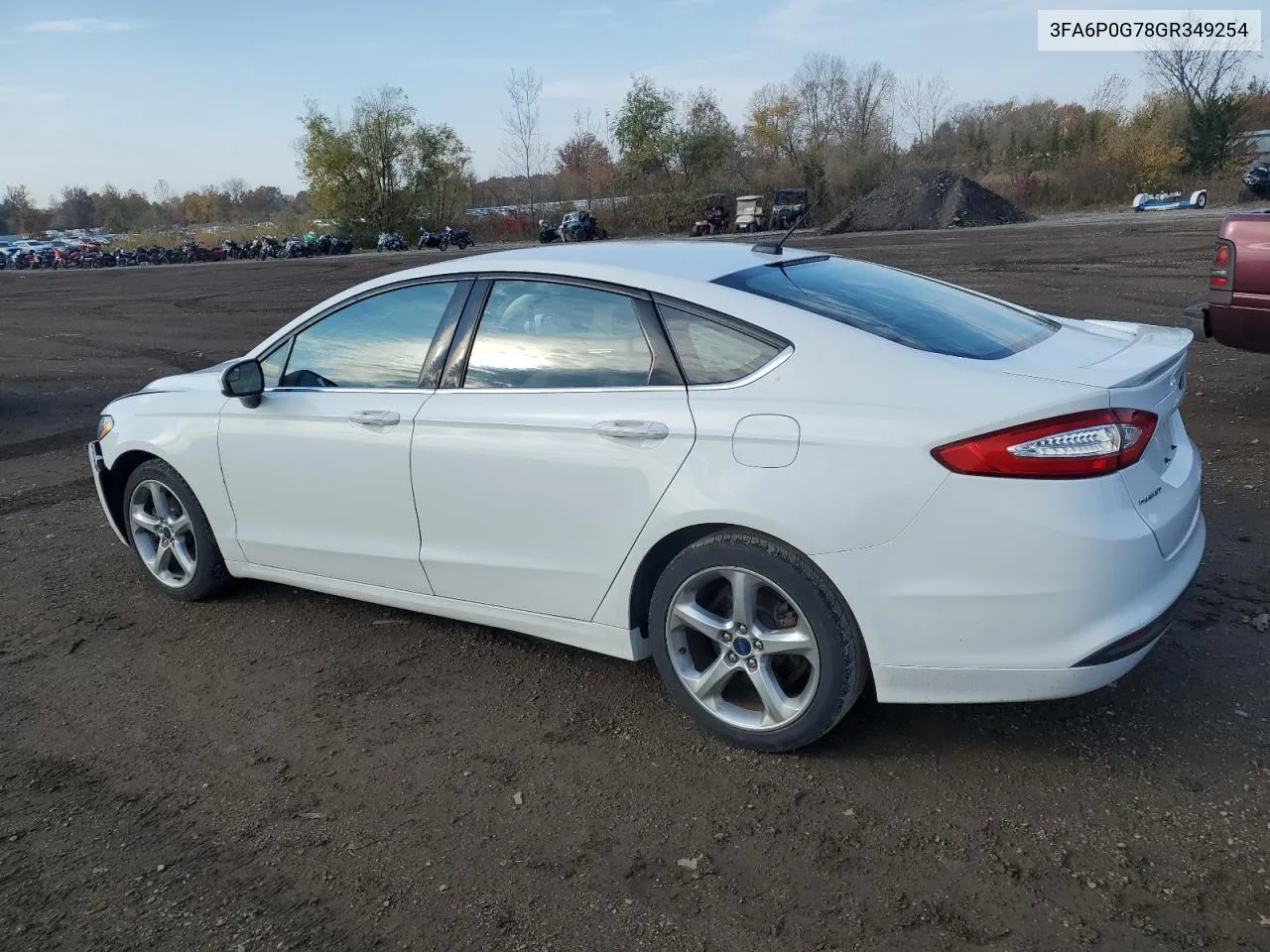 2016 Ford Fusion S VIN: 3FA6P0G78GR349254 Lot: 78405024