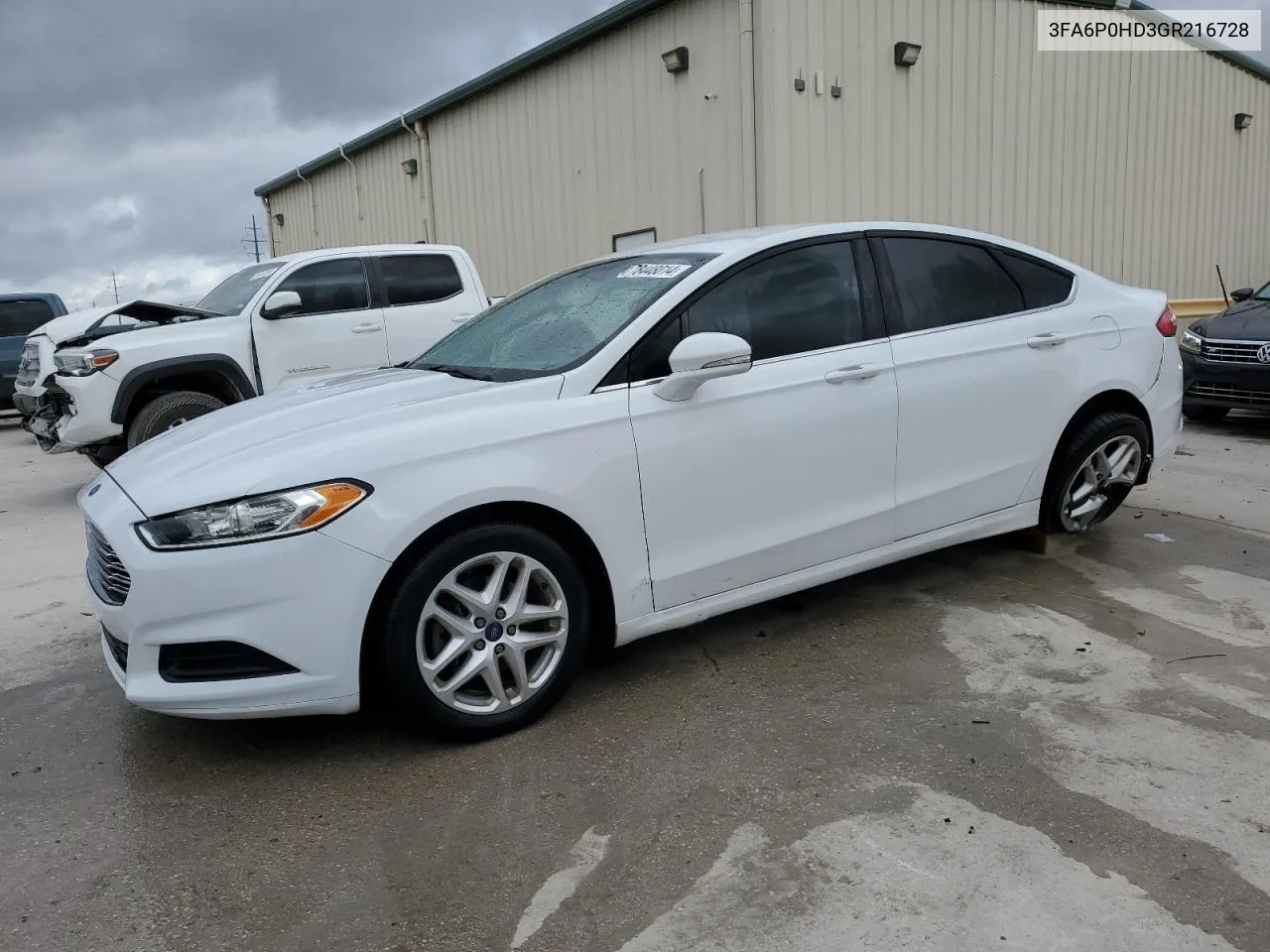 3FA6P0HD3GR216728 2016 Ford Fusion Se