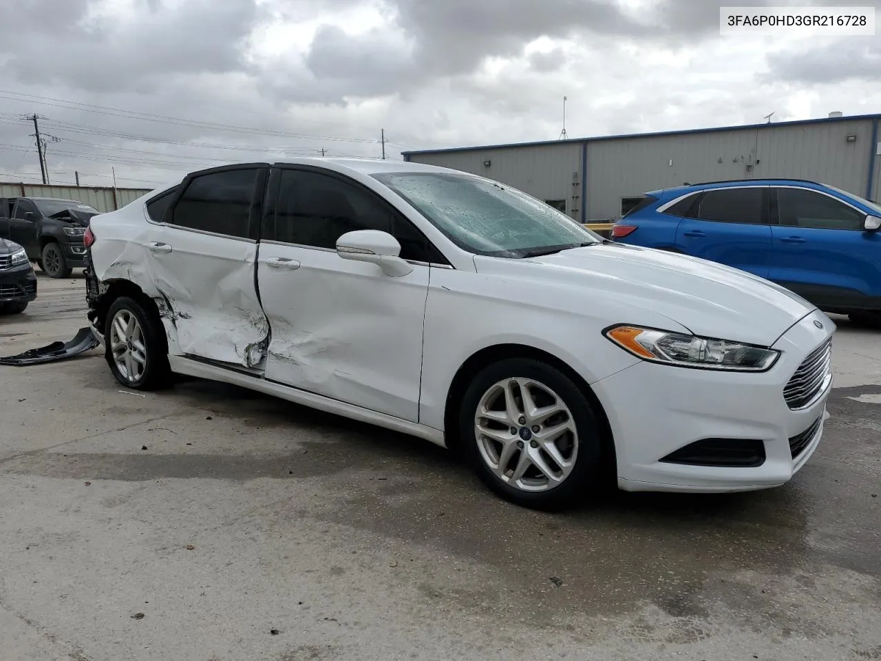 3FA6P0HD3GR216728 2016 Ford Fusion Se