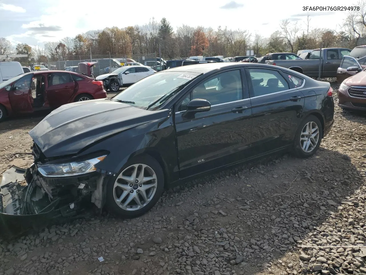 2016 Ford Fusion Se VIN: 3FA6P0H76GR294978 Lot: 78647834