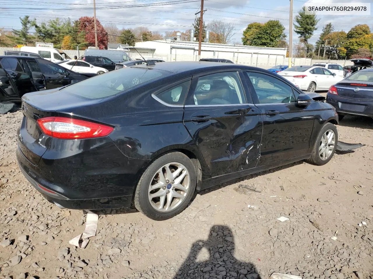 2016 Ford Fusion Se VIN: 3FA6P0H76GR294978 Lot: 78647834