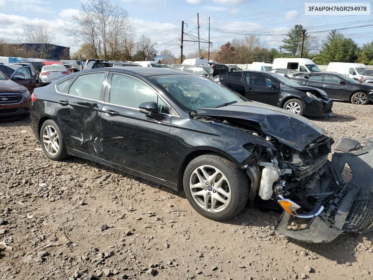 2016 Ford Fusion Se VIN: 3FA6P0H76GR294978 Lot: 78647834