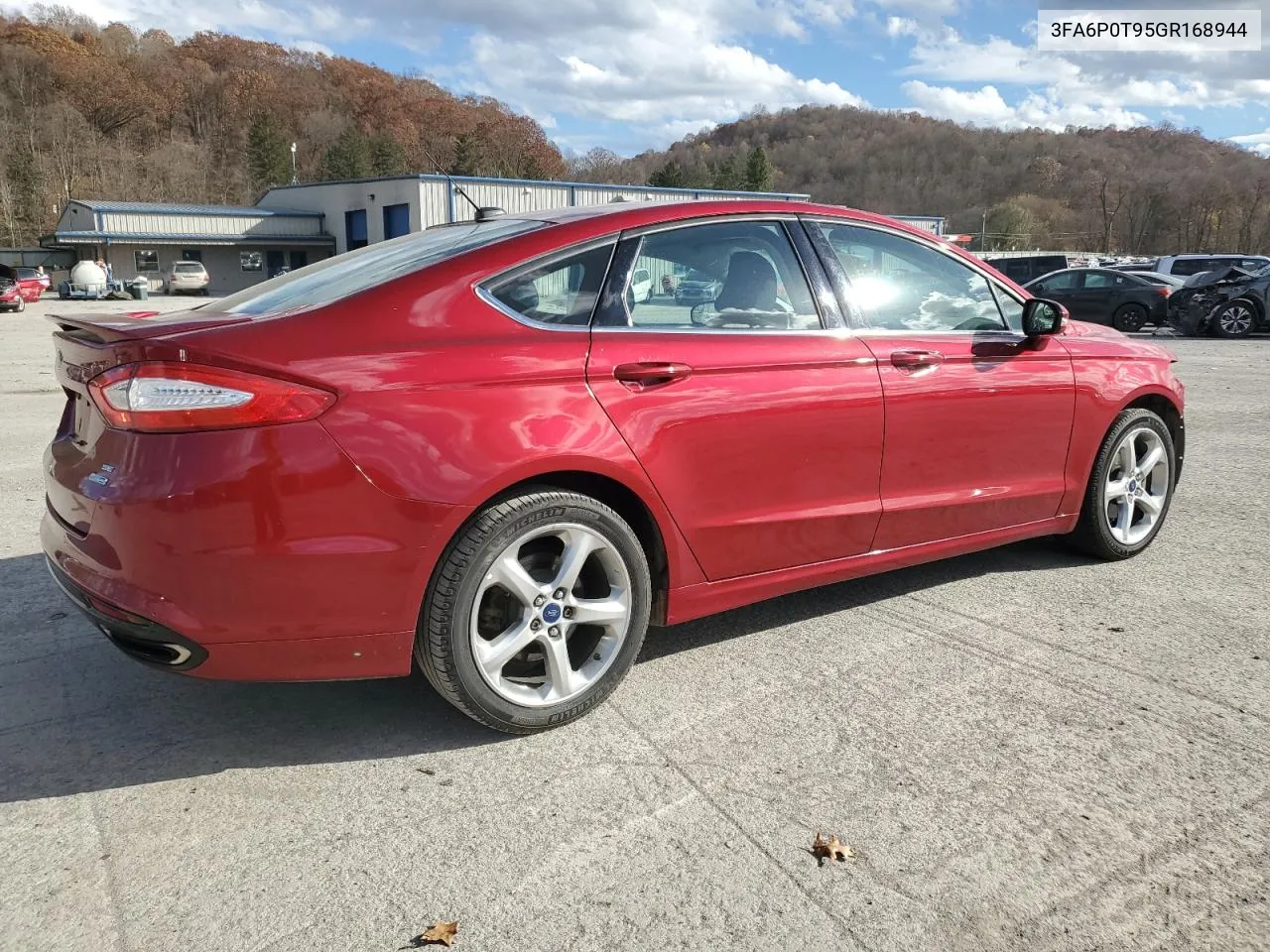 2016 Ford Fusion Se VIN: 3FA6P0T95GR168944 Lot: 78857994