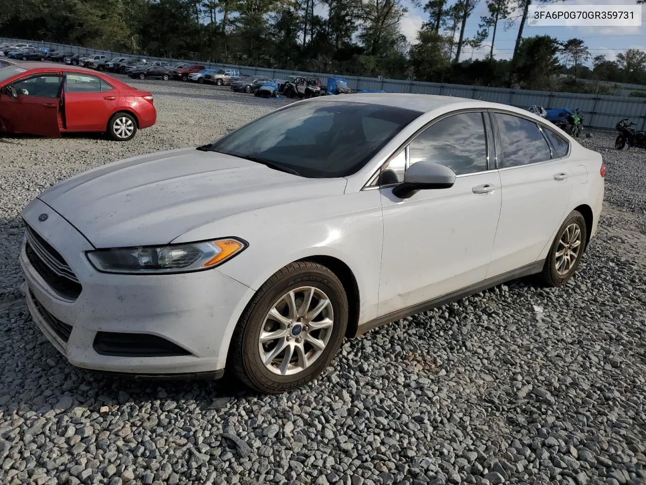 2016 Ford Fusion S VIN: 3FA6P0G70GR359731 Lot: 79094064