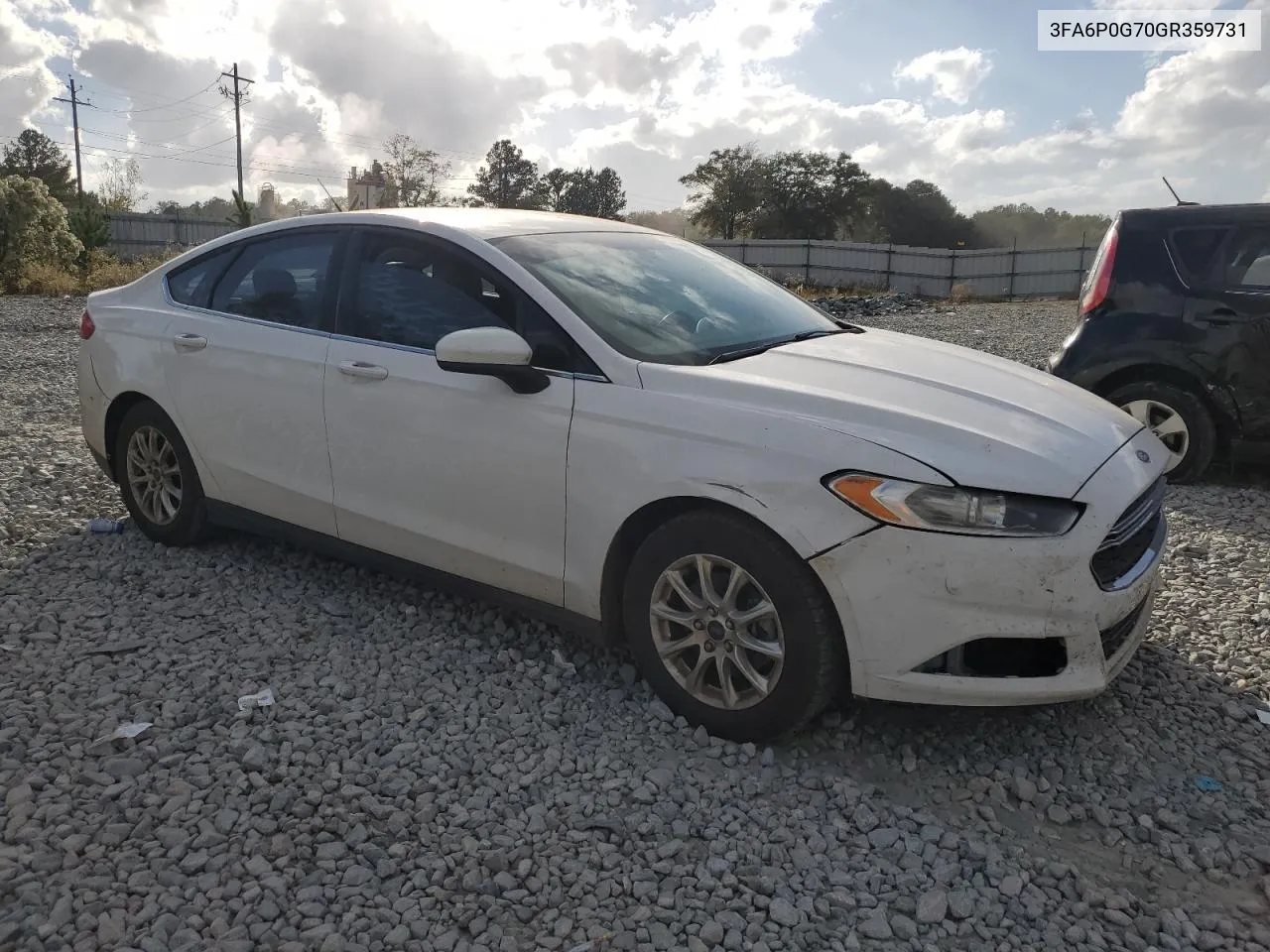 2016 Ford Fusion S VIN: 3FA6P0G70GR359731 Lot: 79094064