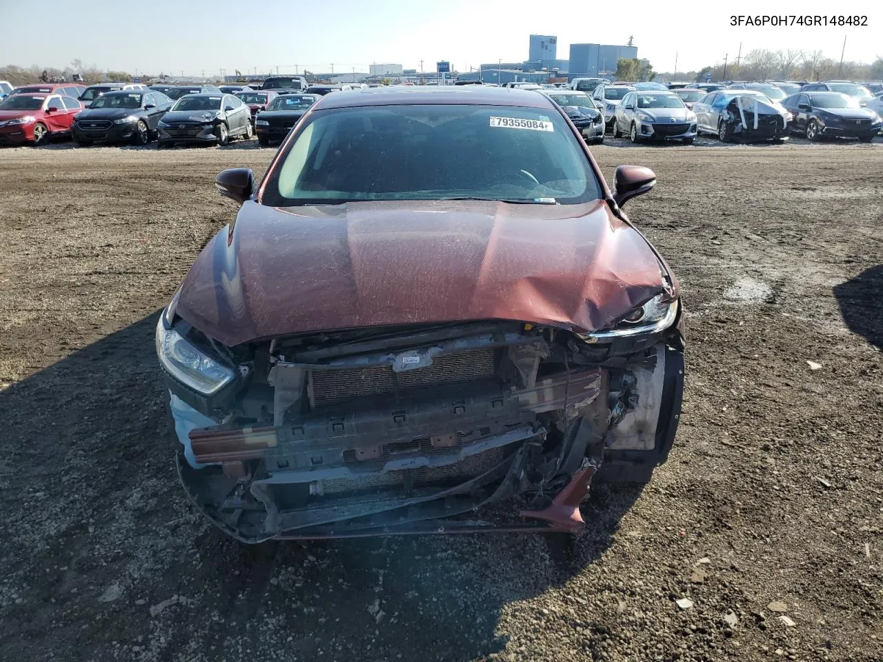 2016 Ford Fusion Se VIN: 3FA6P0H74GR148482 Lot: 79355084