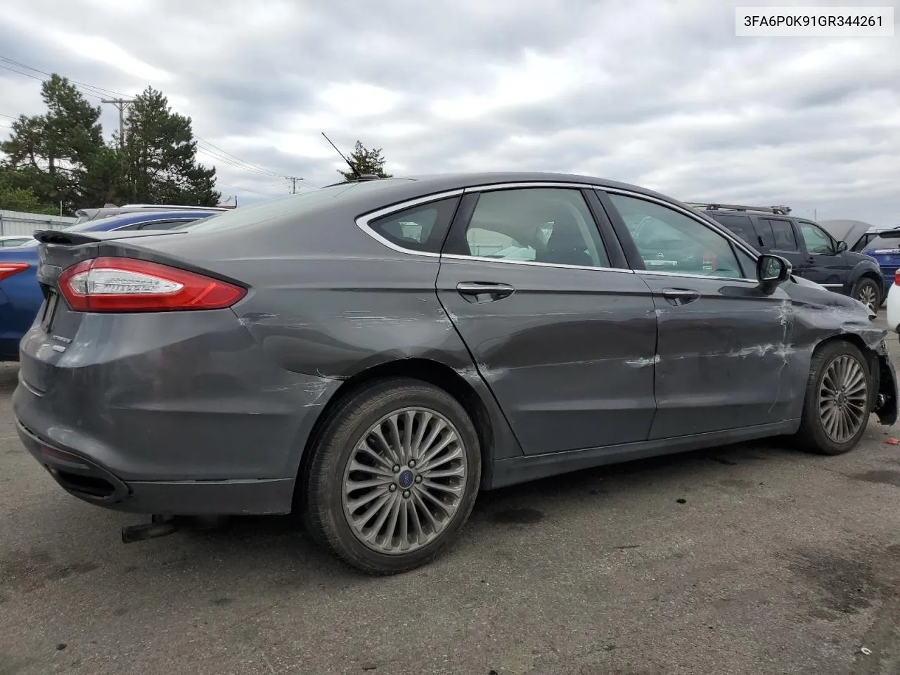 2016 Ford Fusion Titanium VIN: 3FA6P0K91GR344261 Lot: 79355534