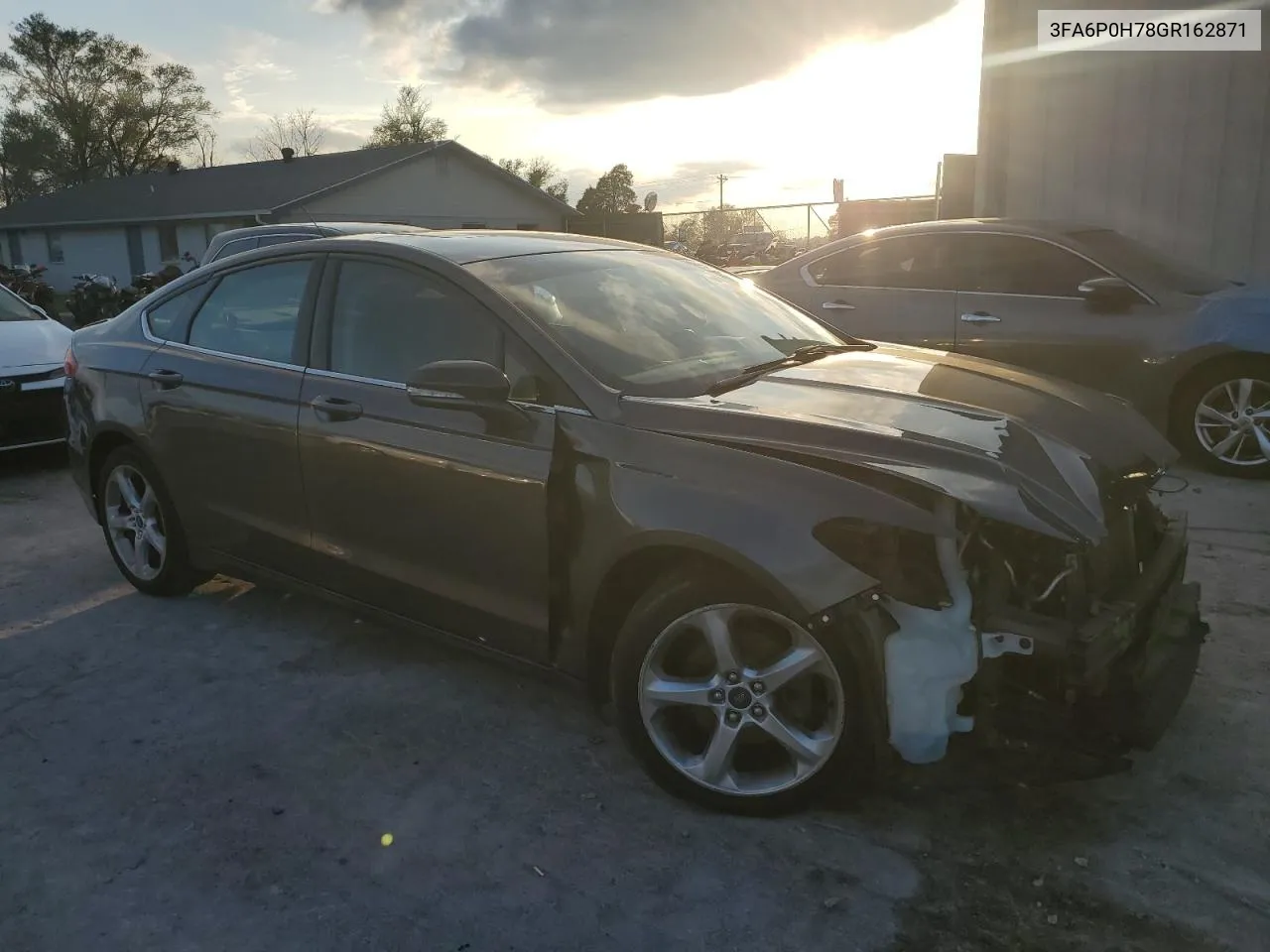 2016 Ford Fusion Se VIN: 3FA6P0H78GR162871 Lot: 79509994