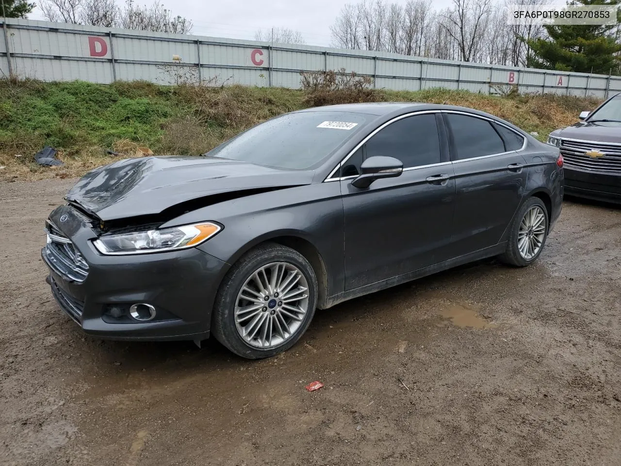 2016 Ford Fusion Se VIN: 3FA6P0T98GR270853 Lot: 79720054