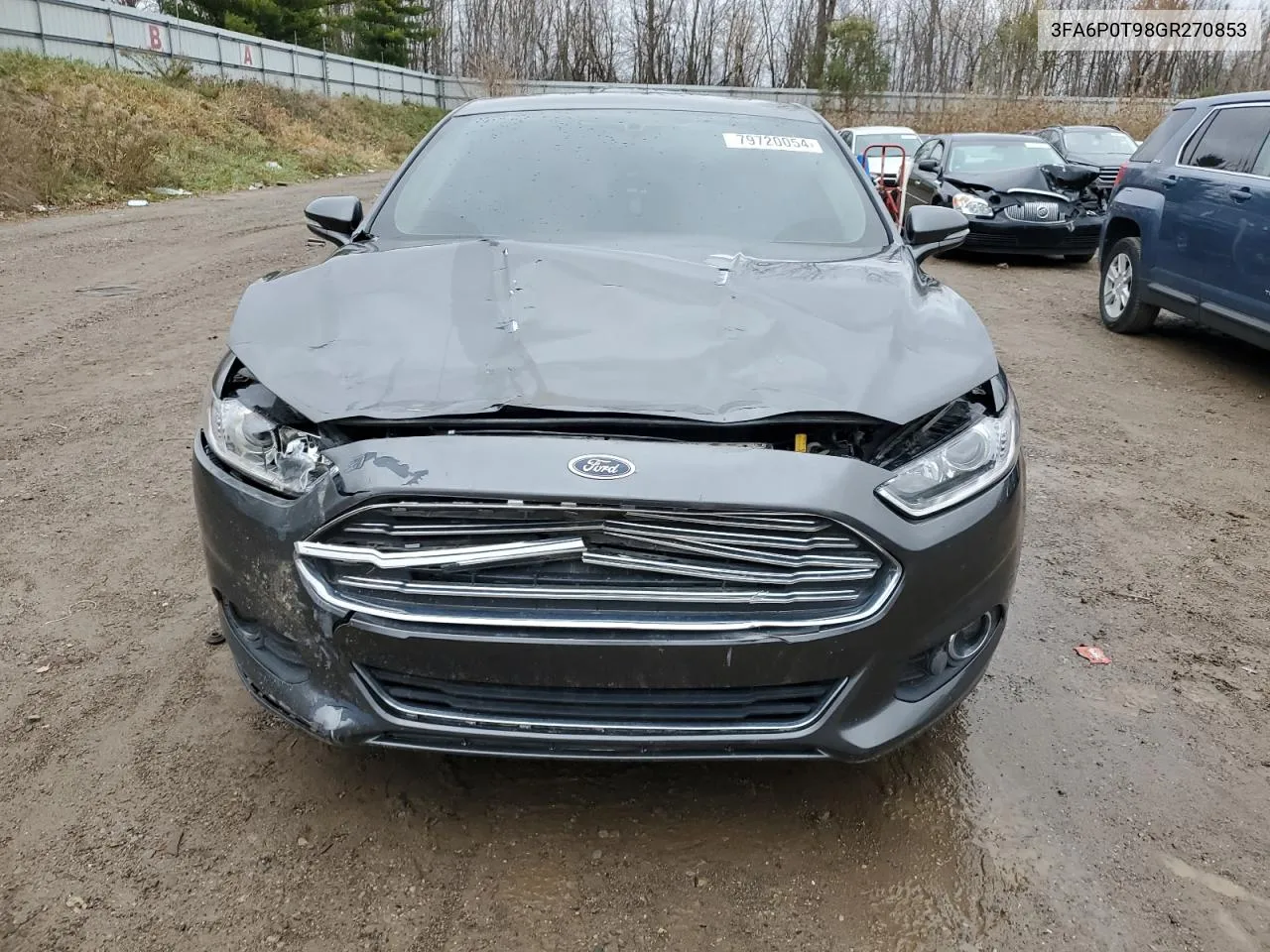 2016 Ford Fusion Se VIN: 3FA6P0T98GR270853 Lot: 79720054