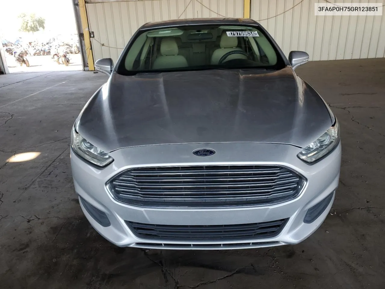 2016 Ford Fusion Se VIN: 3FA6P0H75GR123851 Lot: 79759634