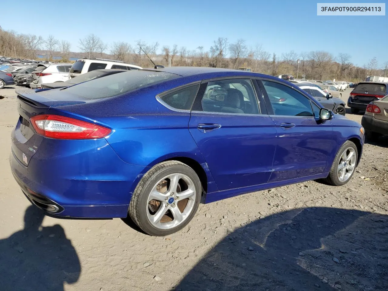 2016 Ford Fusion Se VIN: 3FA6P0T90GR294113 Lot: 79915474