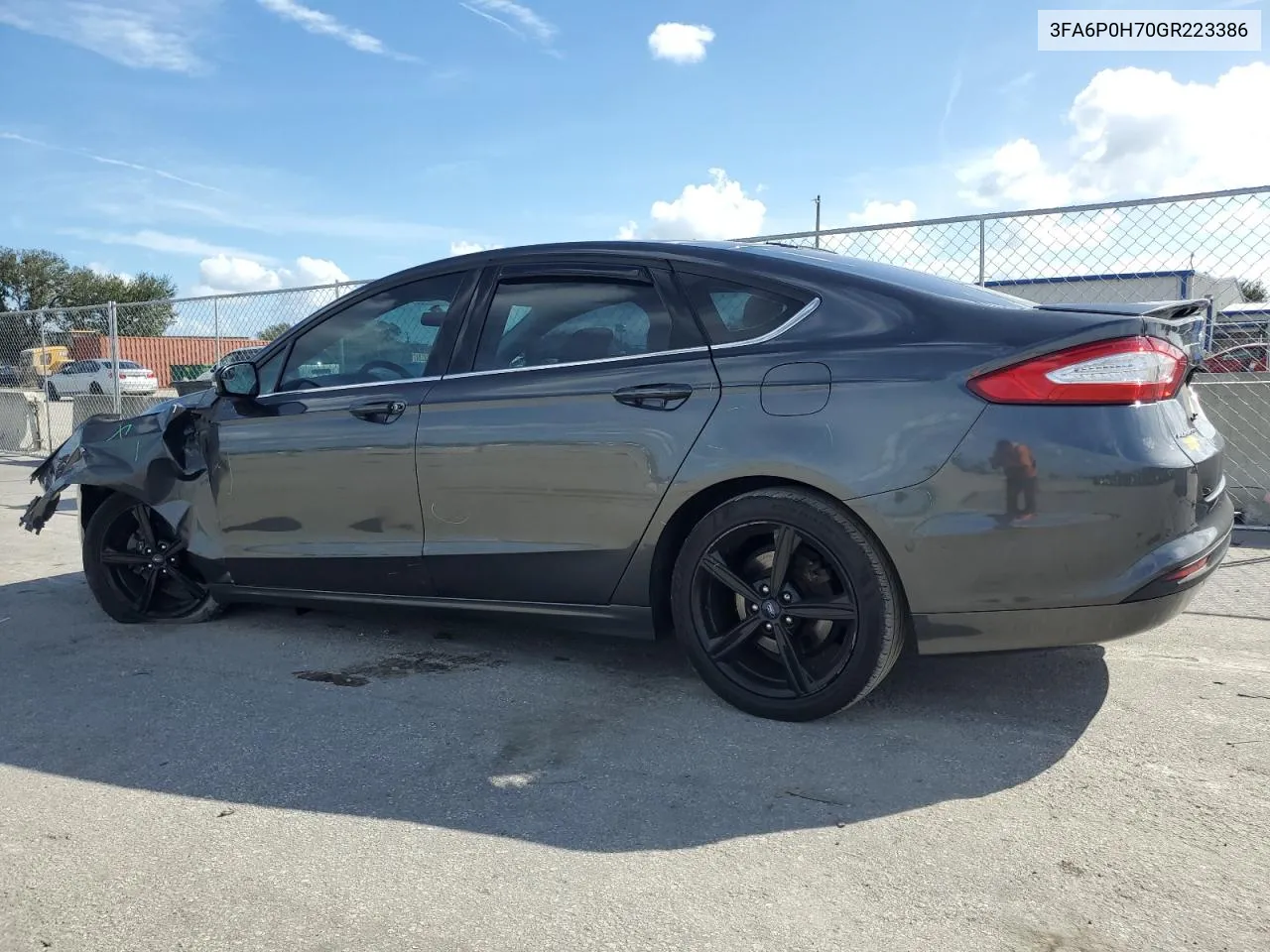 2016 Ford Fusion Se VIN: 3FA6P0H70GR223386 Lot: 80142414