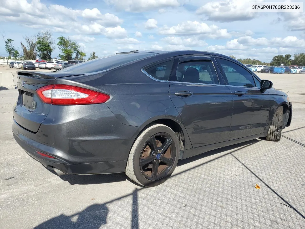 2016 Ford Fusion Se VIN: 3FA6P0H70GR223386 Lot: 80142414