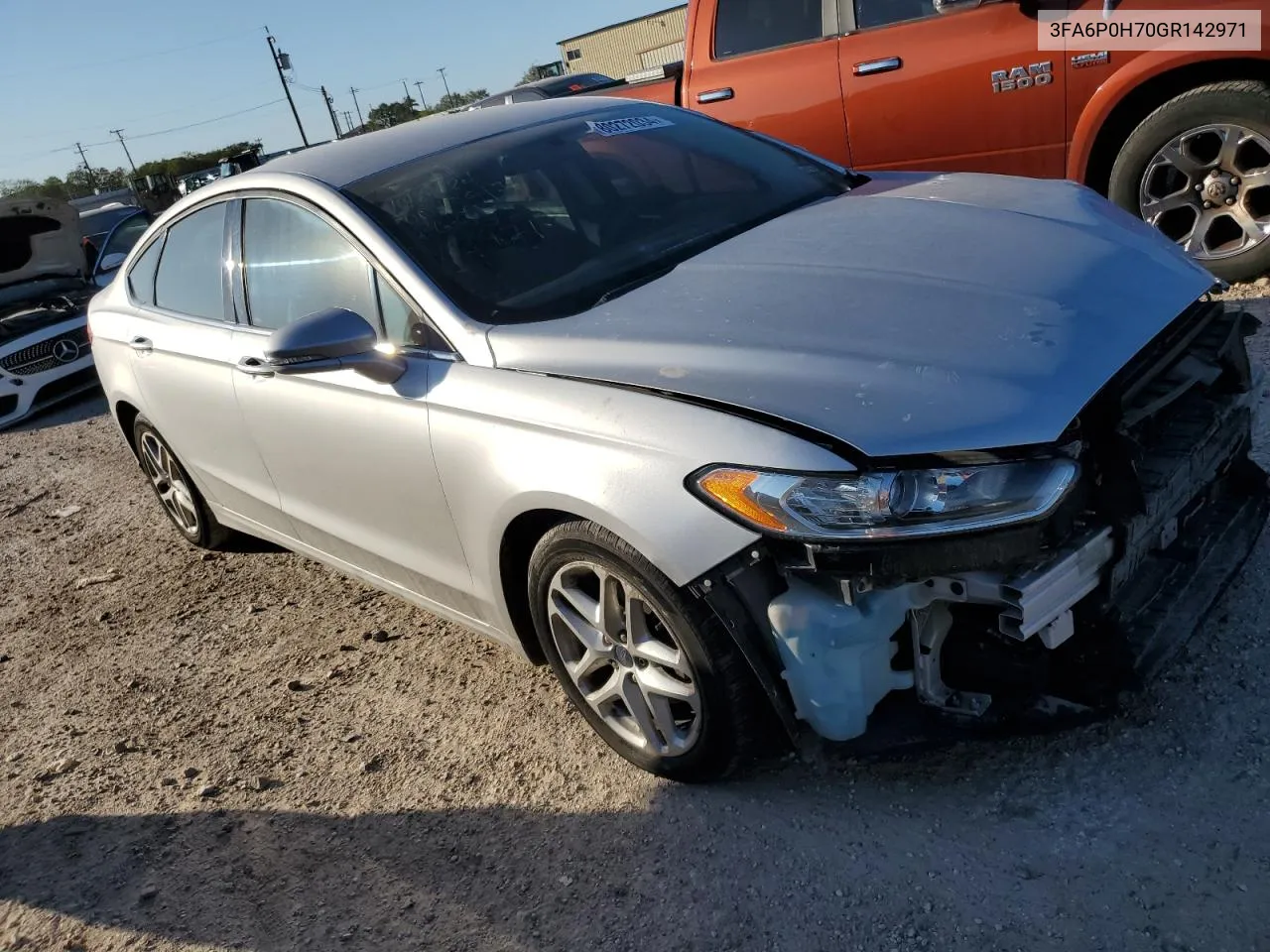 2016 Ford Fusion Se VIN: 3FA6P0H70GR142971 Lot: 80272034