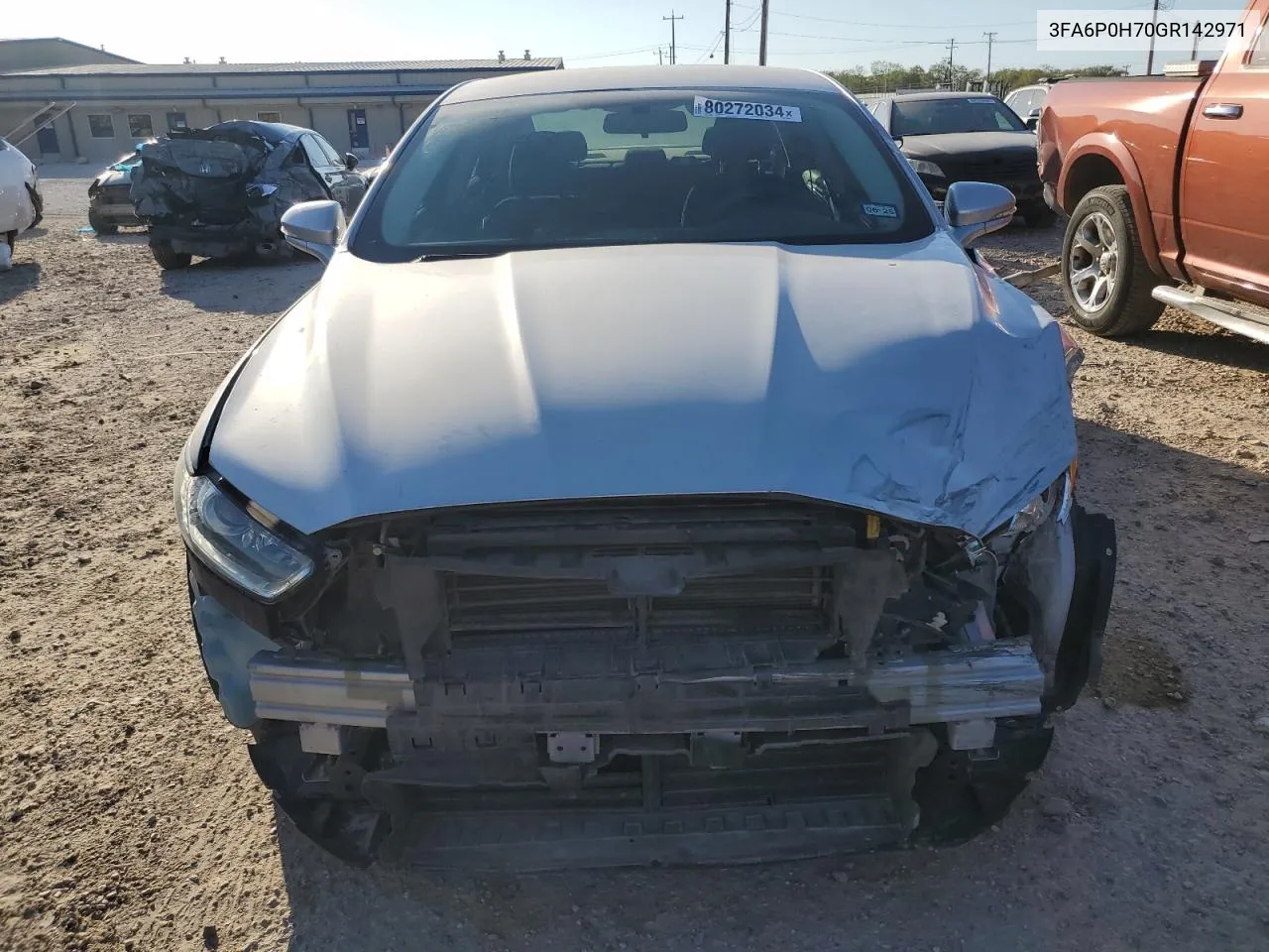 2016 Ford Fusion Se VIN: 3FA6P0H70GR142971 Lot: 80272034